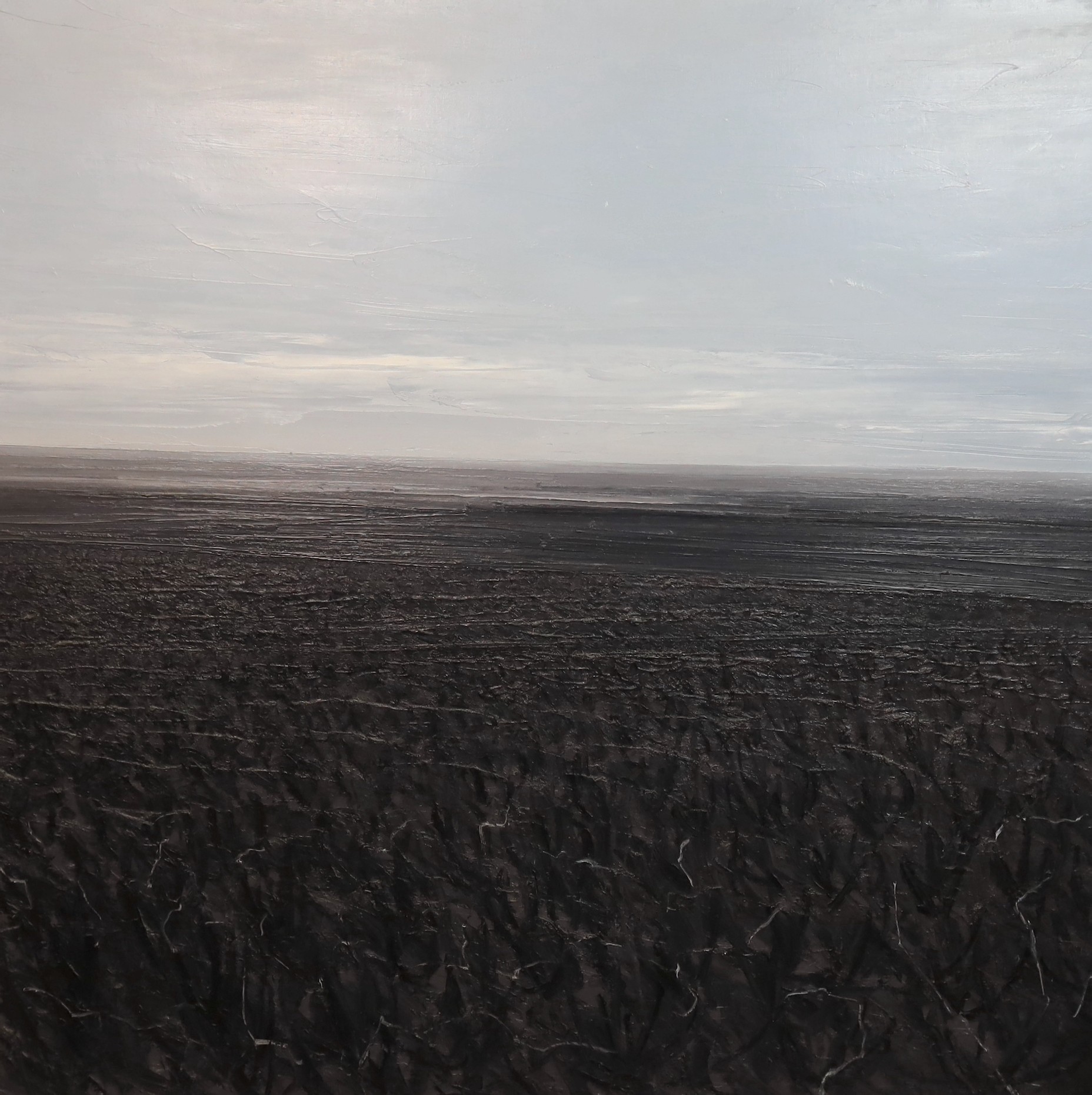 Hilary Dymond (British, b.1953), Open landscape, oil on canvas, 152 x 152cm